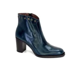 Ivoire0381b Ivoire 8016 Cuir Vert Pavone*Femme Bottines