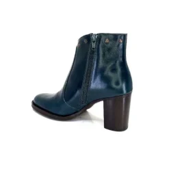 Ivoire0381b Ivoire 8016 Cuir Vert Pavone*Femme Bottines