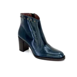 Ivoire0381b Ivoire 8016 Cuir Vert Pavone*Femme Bottines
