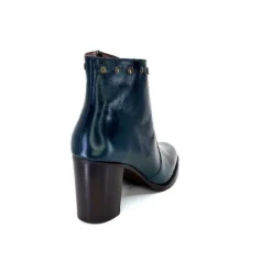 Ivoire0381b Ivoire 8016 Cuir Vert Pavone*Femme Bottines
