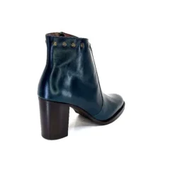 Ivoire0381b Ivoire 8016 Cuir Vert Pavone*Femme Bottines