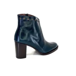Ivoire0381b Ivoire 8016 Cuir Vert Pavone*Femme Bottines