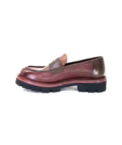 Ivoire0156 Ivoire 3276 Cuir Vino Mattone*Femme Mocassins