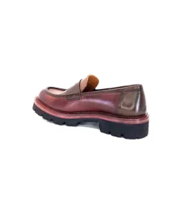 Ivoire0156 Ivoire 3276 Cuir Vino Mattone*Femme Mocassins