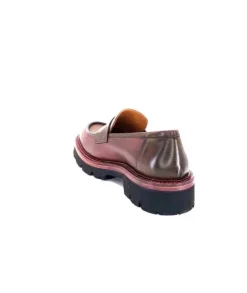 Ivoire0156 Ivoire 3276 Cuir Vino Mattone*Femme Mocassins