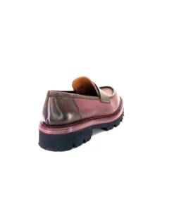 Ivoire0156 Ivoire 3276 Cuir Vino Mattone*Femme Mocassins