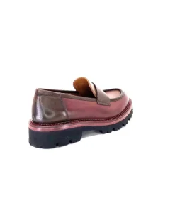 Ivoire0156 Ivoire 3276 Cuir Vino Mattone*Femme Mocassins