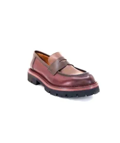 Ivoire0156 Ivoire 3276 Cuir Vino Mattone*Femme Mocassins