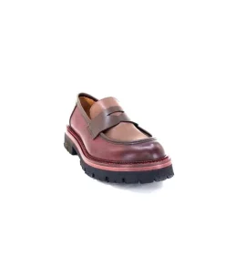 Ivoire0156 Ivoire 3276 Cuir Vino Mattone*Femme Mocassins