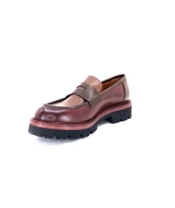 Ivoire0156 Ivoire 3276 Cuir Vino Mattone*Femme Mocassins