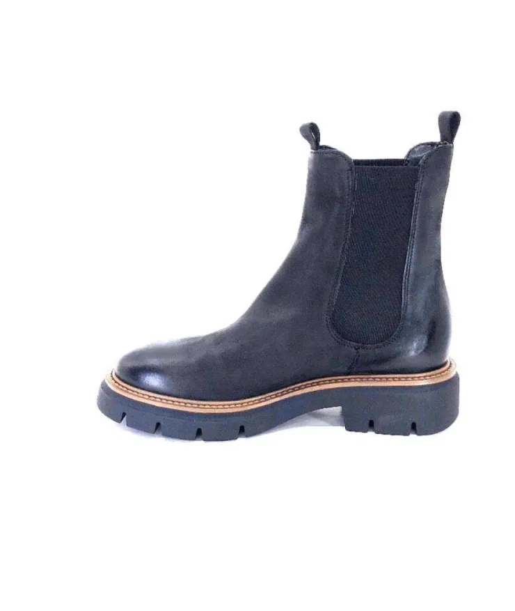Ivoire0104a Ivoire 50197 Cuir Vintage Noir*Femme Bottines