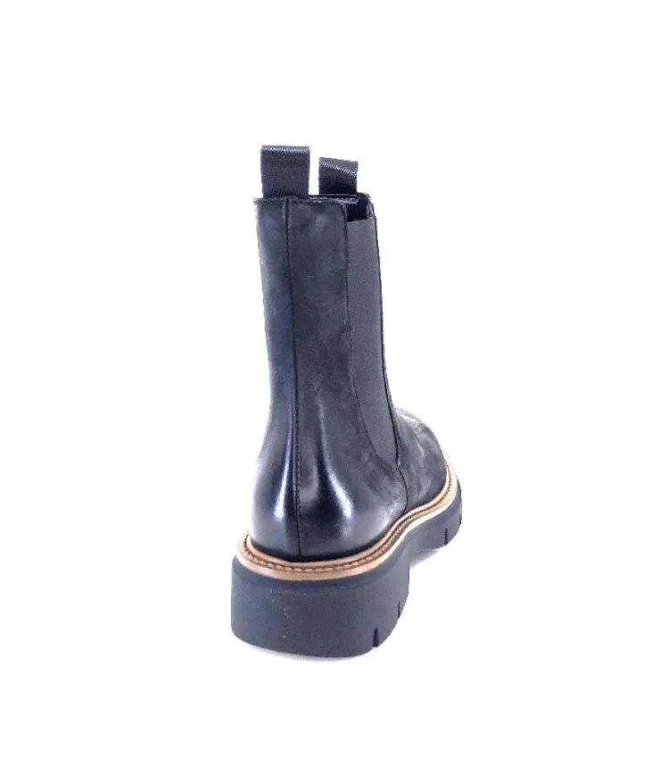Ivoire0104a Ivoire 50197 Cuir Vintage Noir*Femme Bottines