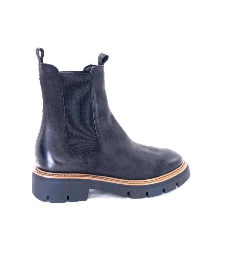 Ivoire0104a Ivoire 50197 Cuir Vintage Noir*Femme Bottines
