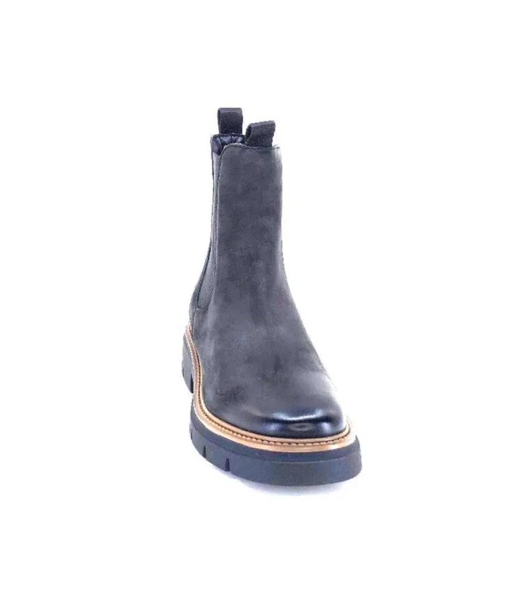 Ivoire0104a Ivoire 50197 Cuir Vintage Noir*Femme Bottines
