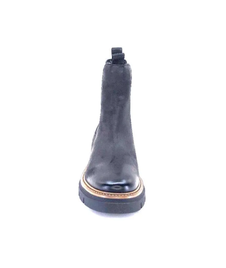 Ivoire0104a Ivoire 50197 Cuir Vintage Noir*Femme Bottines