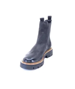 Ivoire0104a Ivoire 50197 Cuir Vintage Noir*Femme Bottines