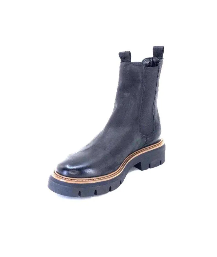 Ivoire0104a Ivoire 50197 Cuir Vintage Noir*Femme Bottines