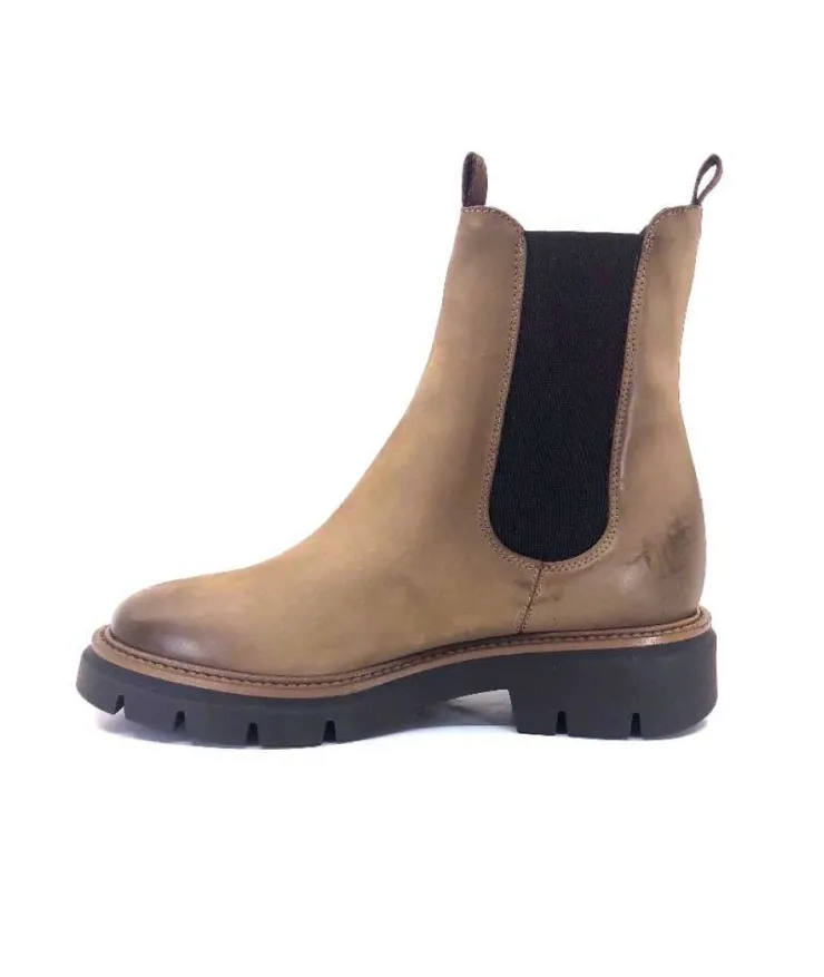 Ivoire0104a Ivoire 50197 Cuir Vintage Vison*Femme Bottines