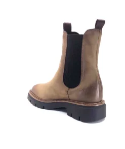 Ivoire0104a Ivoire 50197 Cuir Vintage Vison*Femme Bottines