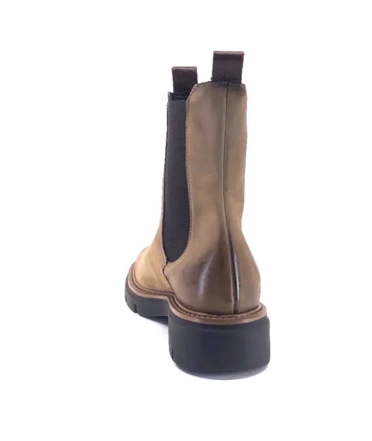 Ivoire0104a Ivoire 50197 Cuir Vintage Vison*Femme Bottines