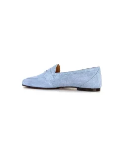 Ivoire0209b Ivoire 10648 Daim Azul Ciel*Femme Mocassins