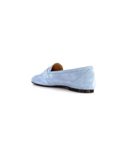 Ivoire0209b Ivoire 10648 Daim Azul Ciel*Femme Mocassins