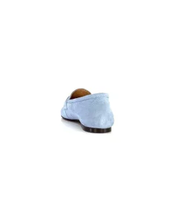 Ivoire0209b Ivoire 10648 Daim Azul Ciel*Femme Mocassins