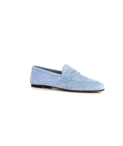 Ivoire0209b Ivoire 10648 Daim Azul Ciel*Femme Mocassins