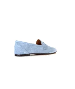 Ivoire0209b Ivoire 10648 Daim Azul Ciel*Femme Mocassins