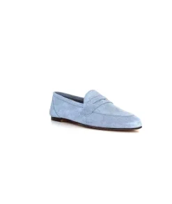 Ivoire0209b Ivoire 10648 Daim Azul Ciel*Femme Mocassins