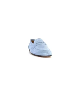 Ivoire0209b Ivoire 10648 Daim Azul Ciel*Femme Mocassins