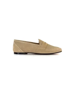 Ivoire0209b Ivoire 10648 Daim Beige*Femme Mocassins