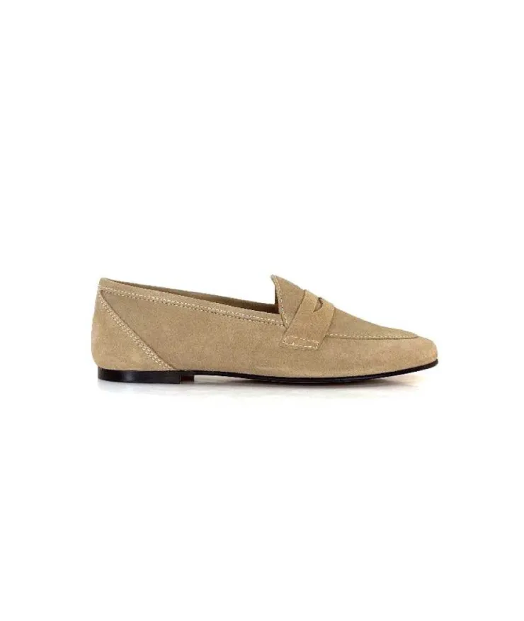 Ivoire0209b Ivoire 10648 Daim Beige*Femme Mocassins