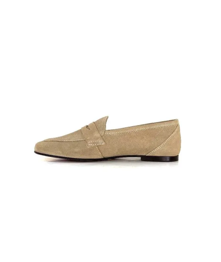 Ivoire0209b Ivoire 10648 Daim Beige*Femme Mocassins
