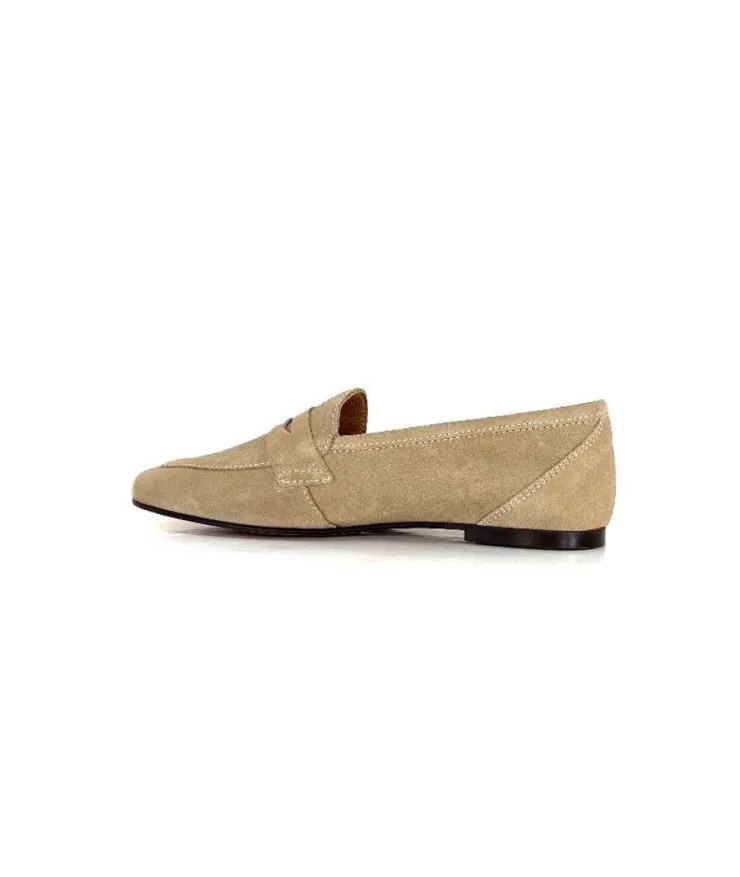 Ivoire0209b Ivoire 10648 Daim Beige*Femme Mocassins