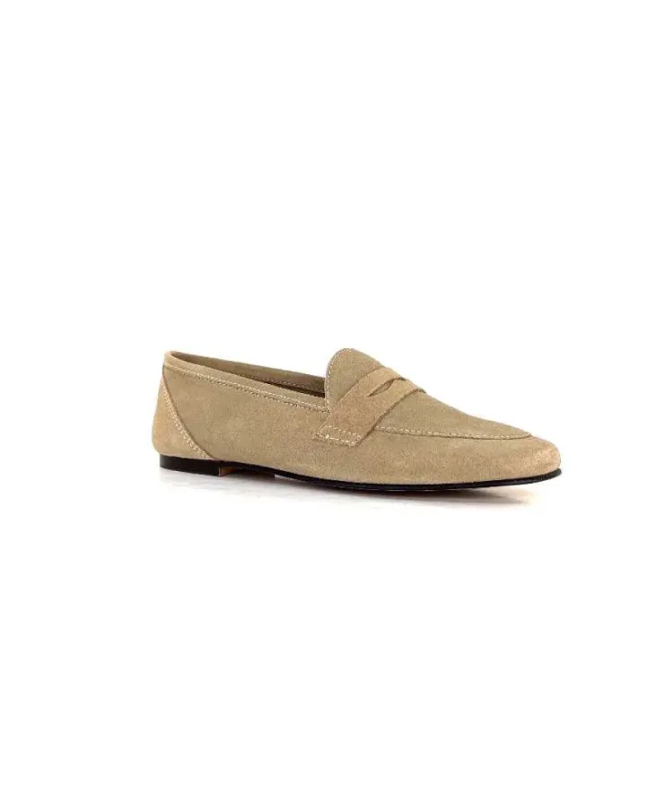 Ivoire0209b Ivoire 10648 Daim Beige*Femme Mocassins