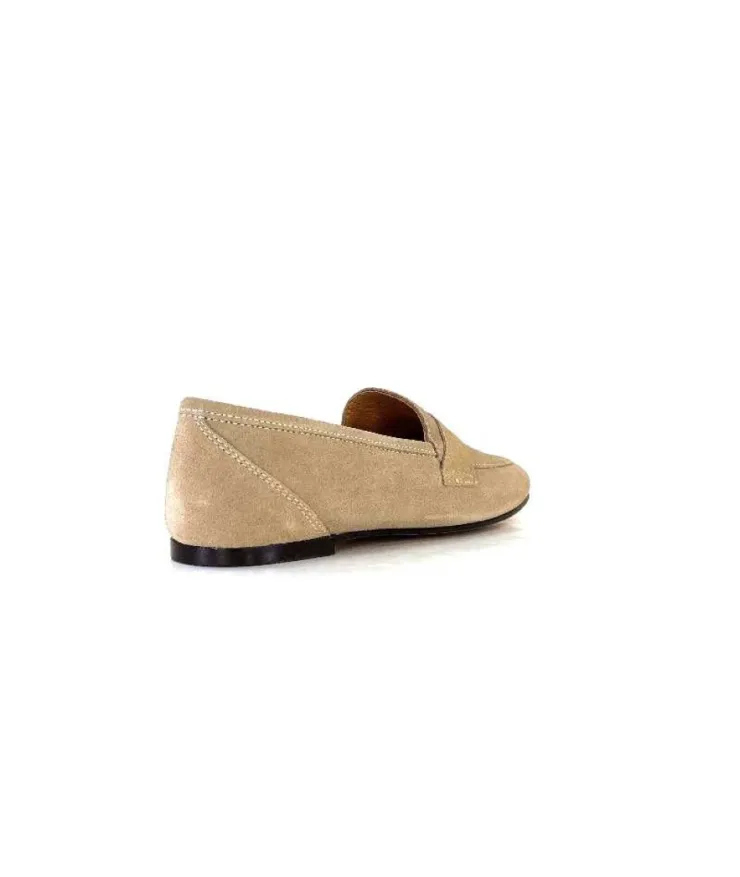 Ivoire0209b Ivoire 10648 Daim Beige*Femme Mocassins
