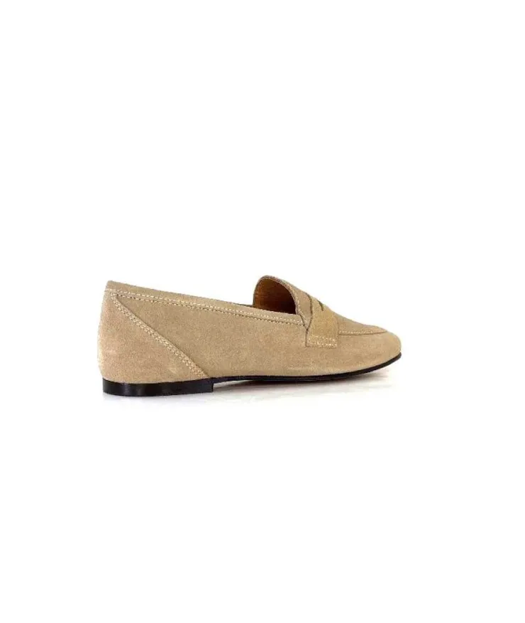 Ivoire0209b Ivoire 10648 Daim Beige*Femme Mocassins