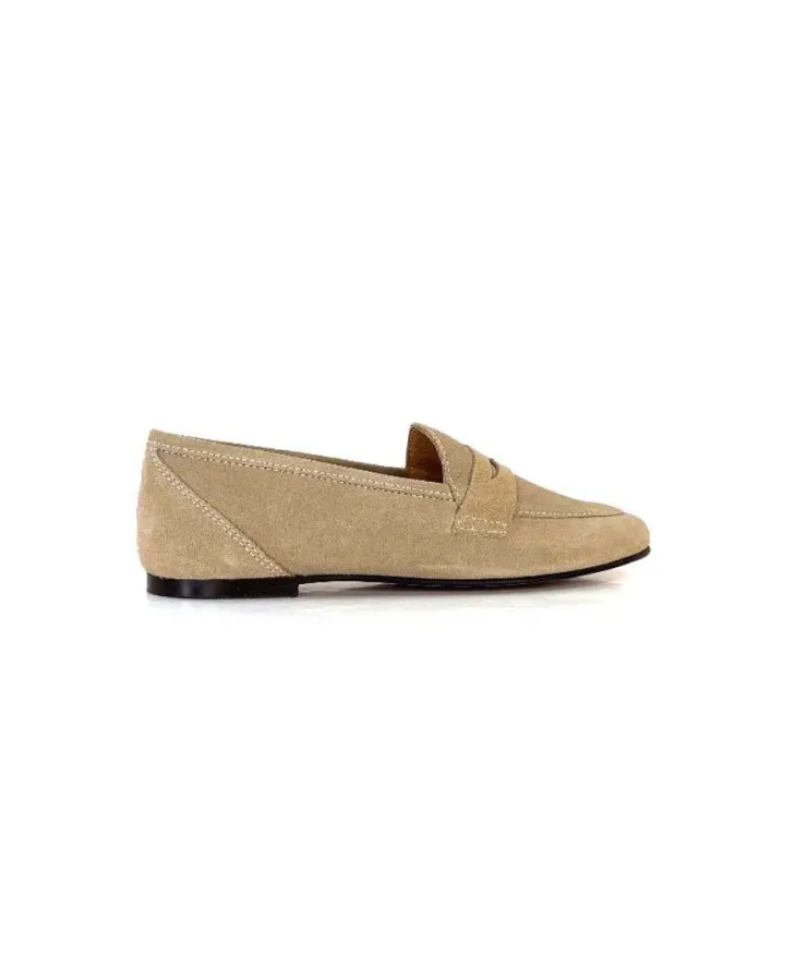 Ivoire0209b Ivoire 10648 Daim Beige*Femme Mocassins