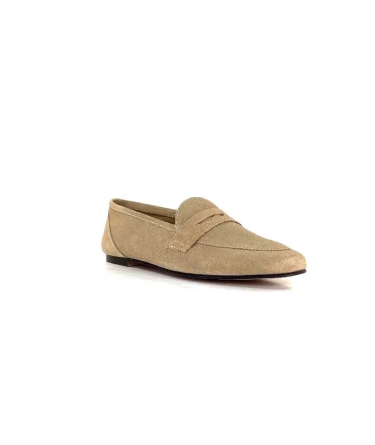Ivoire0209b Ivoire 10648 Daim Beige*Femme Mocassins