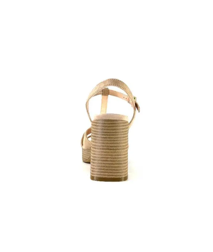 Ivoire0104a Ivoire 51292 Daim Beige*Femme Sandales