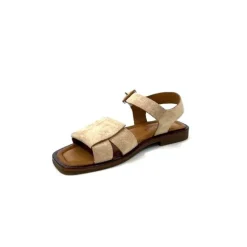 Ivoire0401a Ivoire 500.4314 Daim Beige Camel*Femme Sandales
