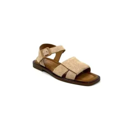 Ivoire0401a Ivoire 500.4314 Daim Beige Camel*Femme Sandales