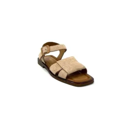 Ivoire0401a Ivoire 500.4314 Daim Beige Camel*Femme Sandales