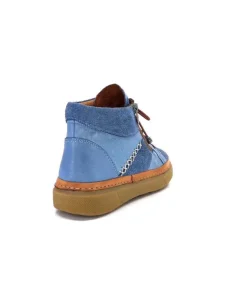355-ivoire Ivoire 24721 Daim Bleu*Femme Bottines