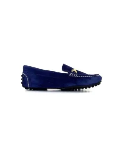 Ivoire0209b Ivoire 12443 Daim Bleu Marine*Femme Mocassins