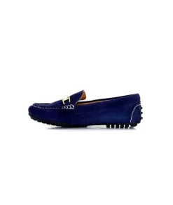 Ivoire0209b Ivoire 12443 Daim Bleu Marine*Femme Mocassins