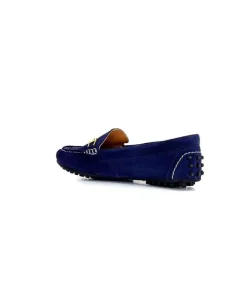 Ivoire0209b Ivoire 12443 Daim Bleu Marine*Femme Mocassins