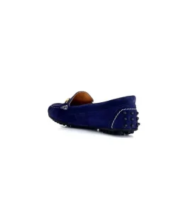 Ivoire0209b Ivoire 12443 Daim Bleu Marine*Femme Mocassins