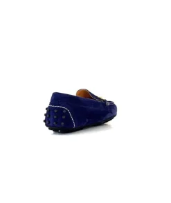 Ivoire0209b Ivoire 12443 Daim Bleu Marine*Femme Mocassins